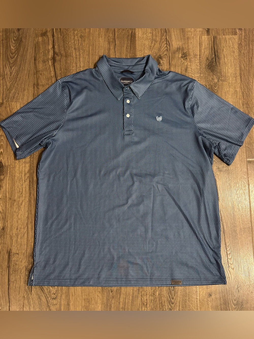 Panhandle Men's Performance Polo Shirt Geometric Print Short Sleeve Size XL